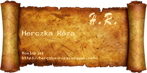 Herczka Róza névjegykártya